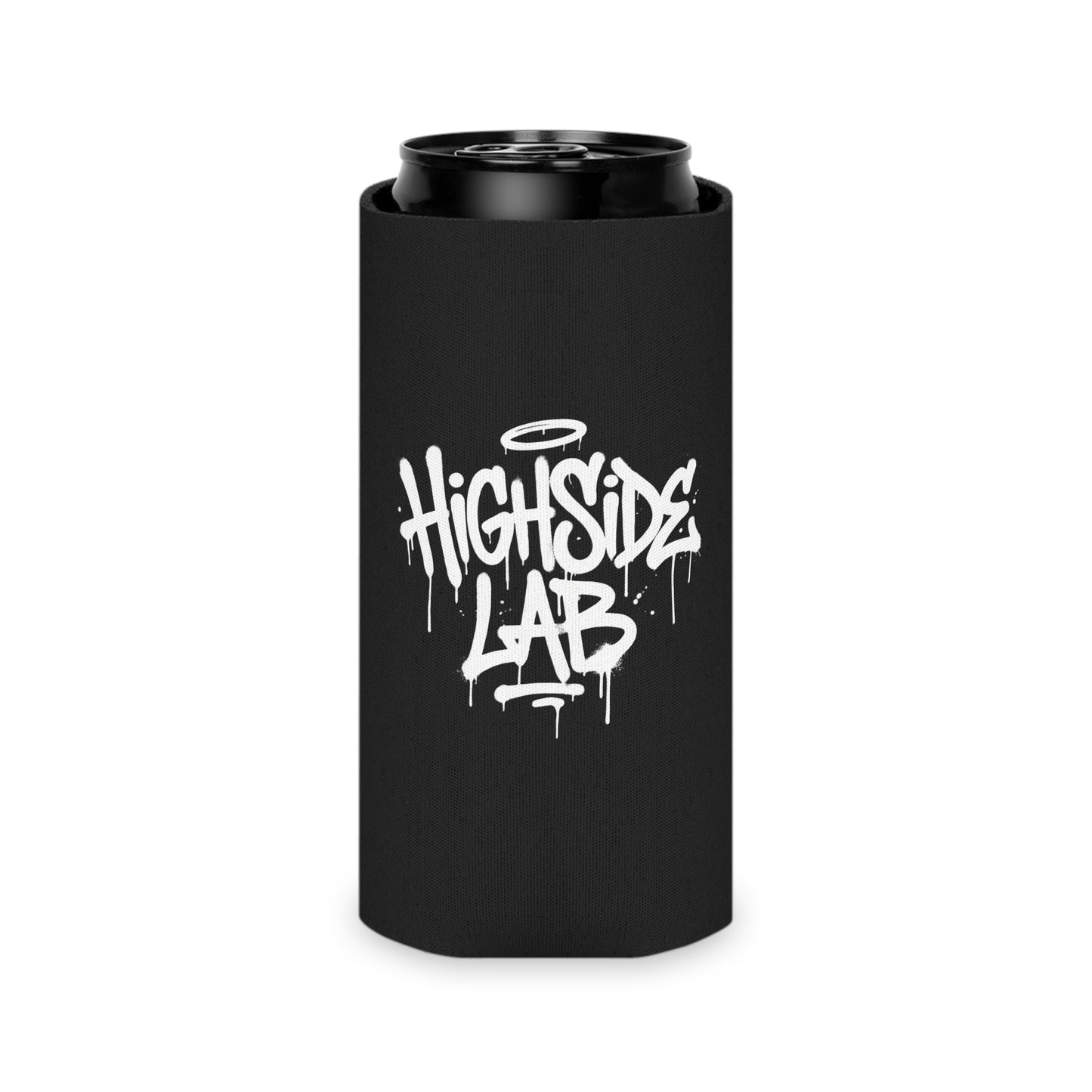 Highside Lab Can Cooler – Black Graffiti Logo Koozie